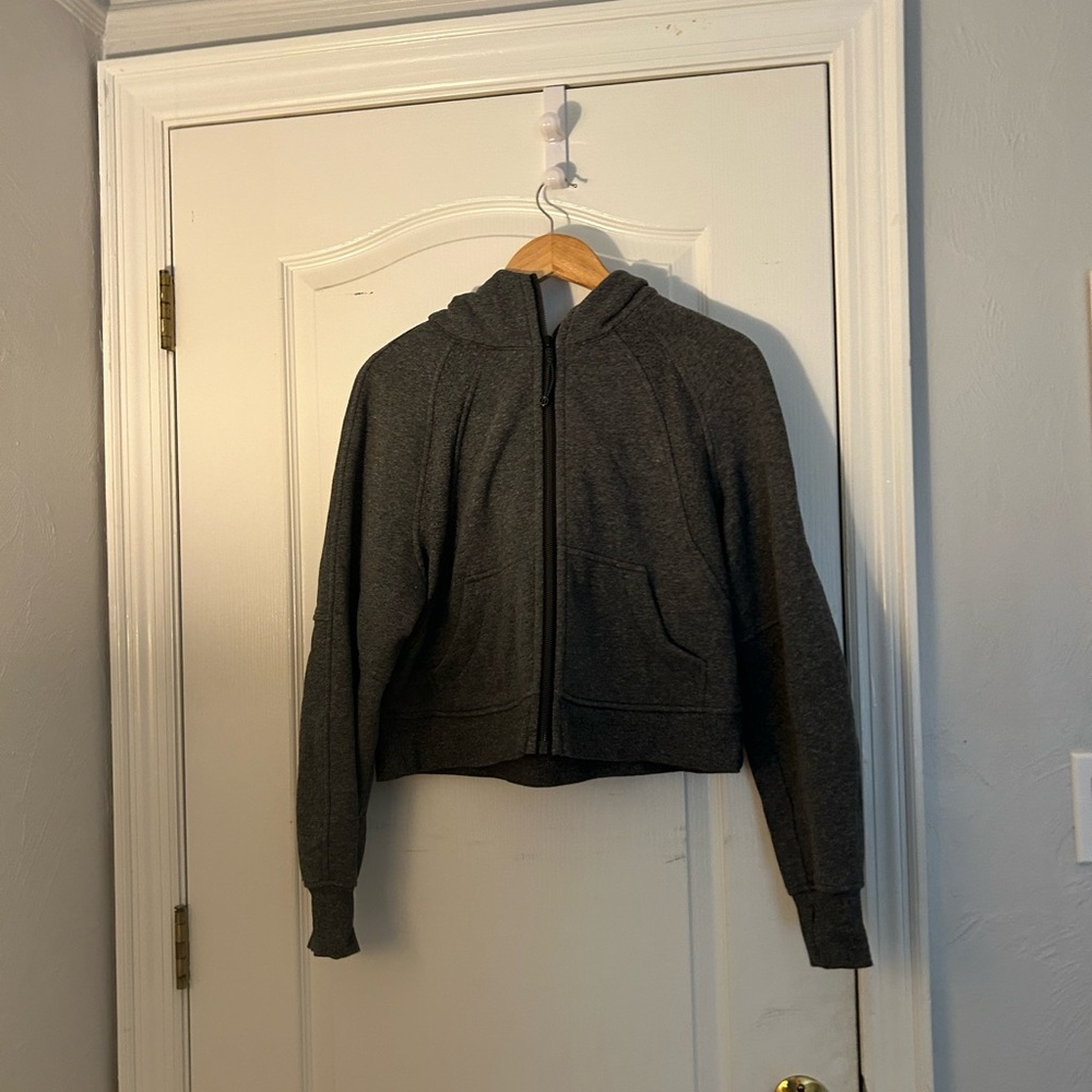Lululemon Charcoal Zip-Up Hooded Sweatshirt